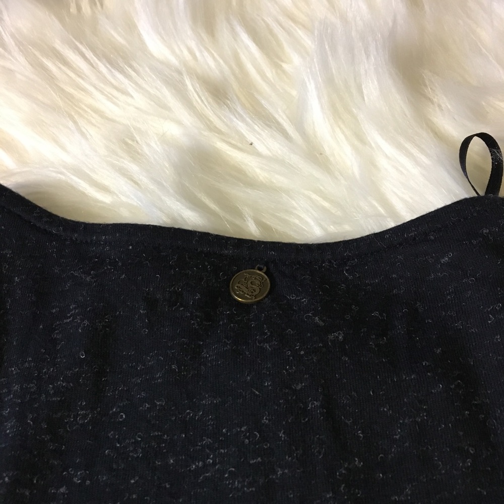 Soft Surroundings Button Down Tee Dark Heathered … - image 5